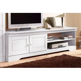 Home Affaire Lowboard HOME AFFAIRE "Cubrix", weiß, B:162cm H:45cm T:44cm, Massivholz, Sideboards, Lowboard, Kommode aus schönem massivem Kiefernholz, Breite 162 cm