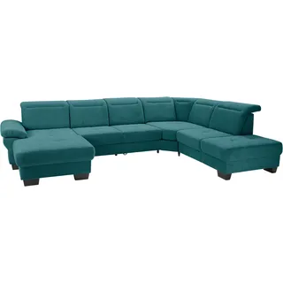 OTTO home Wohnlandschaft Mikrofaser U-Form 3-Sitzer Blau