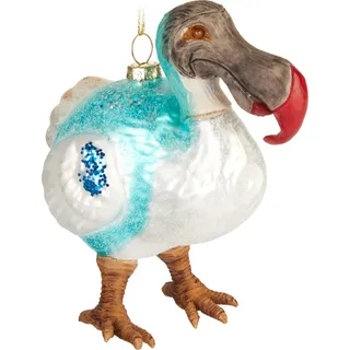 BRUBAKER Dodo Weihnachtskugel aus Glas - Handbemalt - Christbaumschmuck Lustig - Vogel Christbaumkugel Figur Weihnachtsdeko Anhänger - Bunt