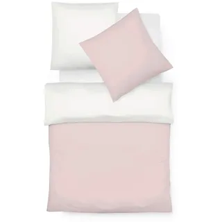 FLEURESSE Provence W Wendebettwäsche Rosa/Creme 200 x 220 cm + 2 x 80 x 80 cm