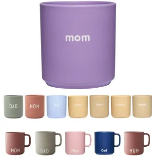 Design Letters Lieblings-VIP Kaffeetasse MOM | Stilvolle Premium Porzellan Kaffeetassen | Geschenk für Mama | Verwenden Sie die Kaffeetasse als Cappuccinotasse oder Teetasse