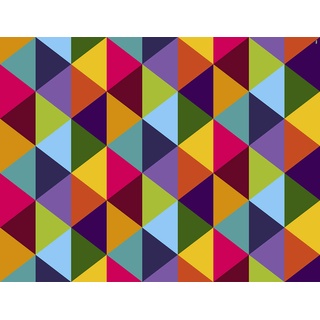 Vilber New Look Raute Teppich, Vinyl, bunt, 150 x 200 cm