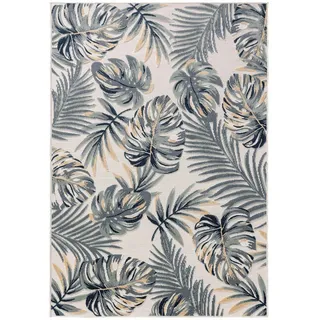 benuta Outdoorteppich Creme, Kunststoff, Floral, Rechteckig, 80x150 cm wasserabweisend, Teppiche & Böden, Teppiche, Outdoorteppiche