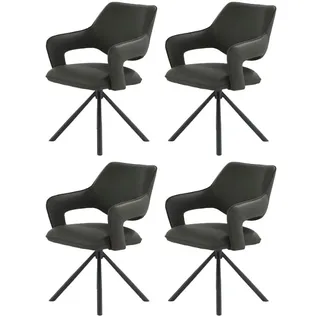 Jockenhöfer Esszimmerstuhl Lambert Lederoptik schwarz 4