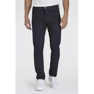 Straight-Jeans G-STAR "Mosa Straight", Herren, Gr. 30, Länge 32, blau (dk aged), Denim/Jeans, Obermaterial: 79% Baumwolle, 19% Polyester, 2% Elasthan, straight fit normal, Jeans Straight-Jeans, mit hellen Nähten