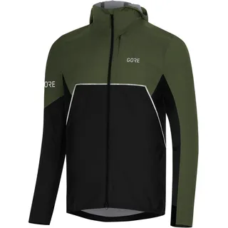 Gore Wear Herren R7 Partial Gtx I Kapuzenjacke Jacket, Black/Utility Green, XL EU