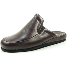 Bild von Varberg 6607-48 Herren Schuhe Hausschuhe Pantoffeln Leder, Größe:43 EU, Farbe:Rot