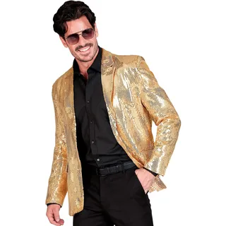 w widmann milano party fashion - Pailletten Jackett Herren, 70er Jahre Disco Blazer, Anzugjacke für Festival, Karneval