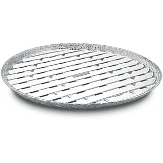 Alu-Grillpfannen Grillschalen BBQ rund ALU O 34cm, mehrfach verwendbar,  3 Stk.