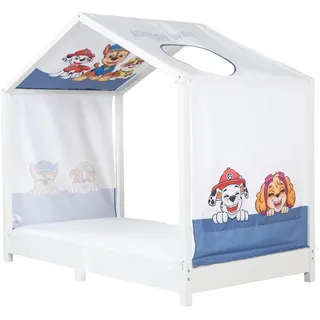 roba Bezug für Montessori Hausbetten 70 x 140 cm im Paw Patrol Design - Passendes Zubehör zum Umbau in Himmelbett - Inkl. 3 Aufbewahrungstaschen & Dachfenster
