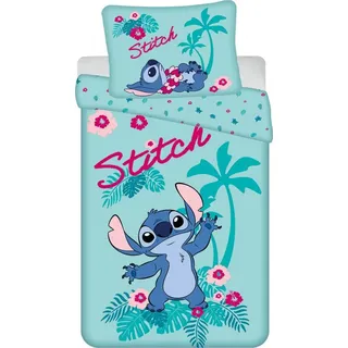 Disney Store Lilo und Stitch Hawaii Baumwolle Türkis 140 x 200 cm + 70 x 90 cm