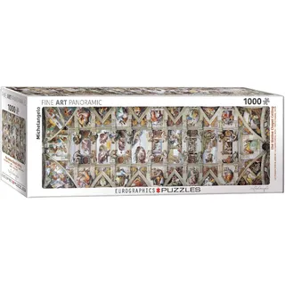 Eurographics 6010-0960 - Decke der Sixtinischen Kapelle, Panorama Puzzle - 1000 Teile