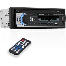 NK Autoradio mit Bluetooth 4.0-1 DIN - 4x40W, AUX-Funktion, MP3 Player und Dual-USB-Anschluss, FM-Stereosound, Freisprecheinrichtung, Fernbedienung, Ladefunktion, LCD-Display, iOS & Android