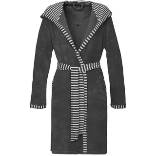 Vossen Bademantel , Dunkelgrau , Textil , female , Oeko-Tex® Standard 100 , Taschen, hochwertige Qualität, modische Optik , Heimtextilien, Badtextilien, Bademäntel, Bademäntel Damen