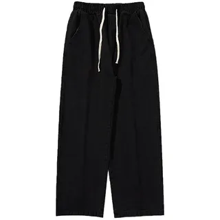 Generisch Baggy Jeans Herren Große Größen Männer Leicht Jeanshose Streetwear Stretch Y2K Skater Pants Jeans Lange Coole Breite Baggy-Jeans Baggy Hose Blau M-5XL