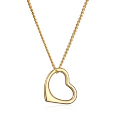 Bild von PREMIUM Halskette Damen mit Anhänger Herz Liebe Klassisch Hochwertig 585 Gelbgold