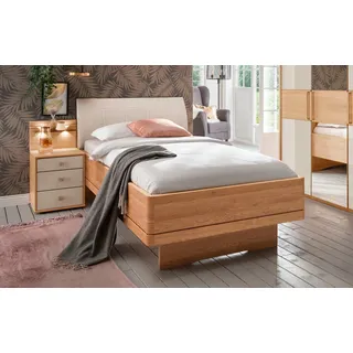 Wiemann »Kiruna, Bettgestell, Bettrahmen, Eiche Nachbildung, Polsterkopfteil« 4-fache Liegehöhenverstellung, MADE IN GERMANY, Polsterkopfteil aus Kunstleder, verschiedene Größen, in Komforthöhe