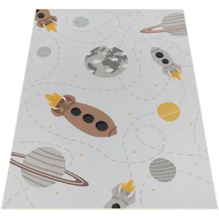 Paco Home Bino 584 Kinderteppich 200 x 290 cm Beige/Braun/Gelb