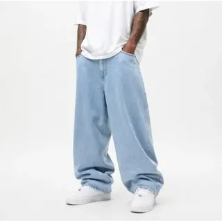 Herrenjeans Karl Kani OG K Relaxed Baggy, hellblau, gefärbt, Größe 32 - Blau