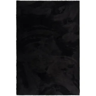 Snapstyle Livorno Hochflorteppich 80 x 160 cm Schwarz