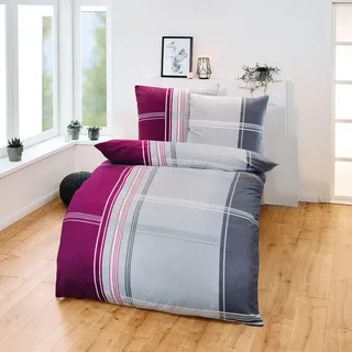 KiNZLER Bettwäsche »Mikrofaser Fleece« 2 tlg. tlg. besonders weich, verschiedene Karo Muster