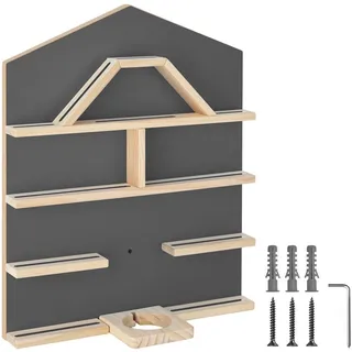 Tectake tectake® Wandregal, für bis zu 50 Tonies, abgerundete Ecken, 50 x 15,5 x 60 cm, unsichtbare Aufhängung