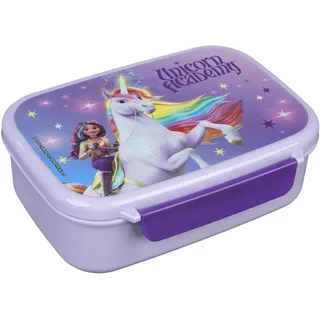 Undercover Unicorn Einhorn Brotdose mit Einsatz, Lunchbox für Kinder, 18 x 13,5 x 6 cm, BPA-frei, Lila