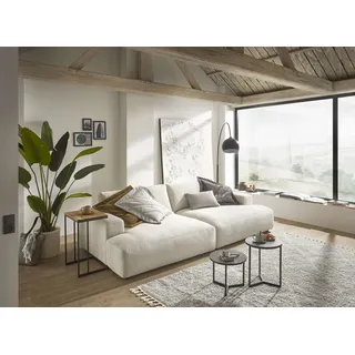 Musterring Lucia Big Sofa Cord 2-Sitzer Weiß