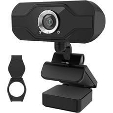 CGZZ PC-Webcam mit Mikrofon 1080P FHD, Plug-and-Play-USB-Webcam mit Datenschutzabdeckung, geeignet für Desktop- und Laptop-Meetings, Konferenzen, Zoom, Skype, Facetime, Windows, Linux und Mac