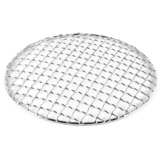 Laroal 1 Stück rundes Grillgitter aus Edelstahl, Grillnetz, Mehrzweck-Grillrost, Tablett mit Querdraht, rundes Dampf- und Kühlgitter, Durchmesser 20 cm