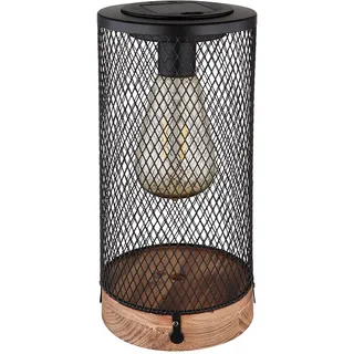 GLOBO Solarleuchte Holz 25,5 cm 1 Stk. beige