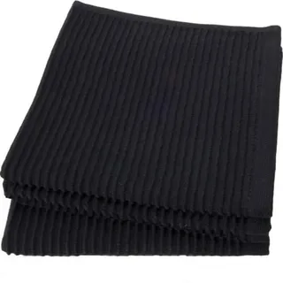Now Designs Kitchen Dishcloths Geriffelt, Baumwolle, Schwarz, Set of 4, 4