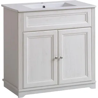 Landhaus Stil Waschtisch Unterschrank Hochwertige Waschbecken Badezimmer Möbel - Weiß