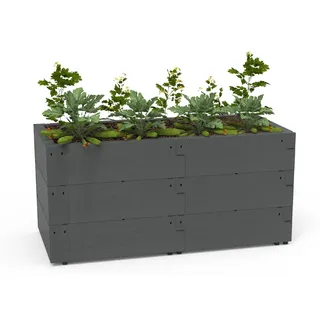 JUWEL Hochbeet Timber 3er-Set (Limited Edition, anthrazit, ca. 360 Liter) 20451 - Grau