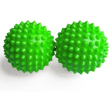 2x DBT Skills Igelball | Magnetischer Hochstress Akupressurball | zum Stressabbau oder zur Massage | gegen Anspannung und für mehr Beweglichkeit und Konzentration (Grün matt)