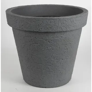 Pflanzenkübel "pisa" 58 x 53cm großer Übertopf Blumen grau Kunststoff rund Deko