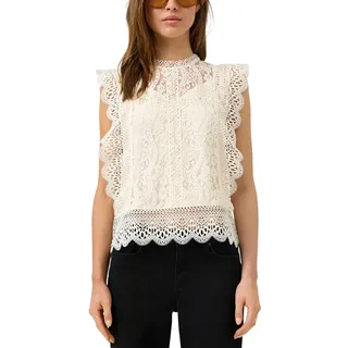 QS Damen Blusentop aus Spitze Spitzenbluse ärmellos