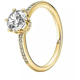 Pandora SHINE Ring "funkelnde Krone" gelbvergoldet, Zirkonia 168289C01 56