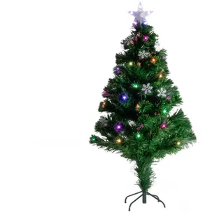 OEM Künstlicher Weihnachtsbaum mit Lichtern und Stern Grün 120 cm