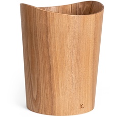 Kazai. Echtholz Papierkorb Börje | Holz Mülleimer für Büro, Kinderzimmer, Schlafzimmer u.m. | 9 Liter | Esche