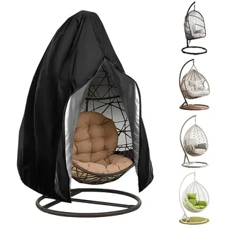 Roontin Hängesessel Abdeckung Wasserdicht Schutzhülle: Swing Egg Chair Cover Oxford Schutzhülle Dust Cover mit Reißverschluss und Kordelzug (115 x 190 cm)