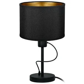 Nachttischlampe ADVITI KYLO 1P AD-LD-6456BE27T, E27, 1 x 60W, schwarz/gold - Schwarz