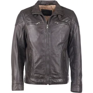 Lederjacke JCC "Lederjacke 51195", Herren, Gr. 56, braun, Obermaterial: 100% Lammleder LEL. Futter: 100% Polyester PES., Jacken Lederjacke
