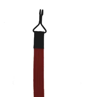 Boni-Shop® Flaches elastisches Band mit 2 extra starken Doppelhaken 150 cm Rot - Weiß