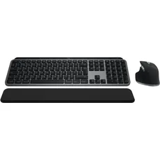 Logitech MX Keys S Combo für Mac, Wireless Tastatur und Maus mit Palm Rest, Schnelles Scroll Wireless Maus, Bluetooth USB C für MacBook Pro, Macbook Air, iMac, iPad - Space Grey - QWERTY