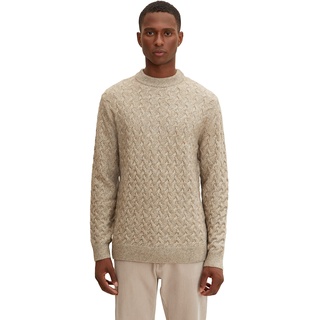 TOM TAILOR Herren 1033650 Pullover, 28596 - Soft Beige Melange, XXL