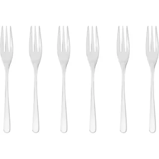 Sambonet 52553A55 Taste - Monoblock-Dessertgabel-Set aus Edelstahl 18/10, 6-teilig, Spülmaschinenfest, Grau