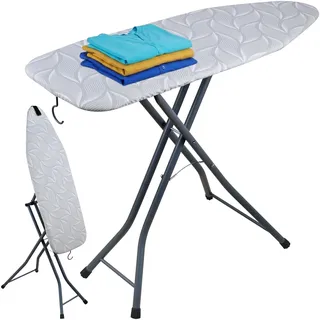 Relaxdays Bügelbrett & Dampfbrett, für Bügeleisen & Dampfglätter, BxT: 109,5 x 35,5 cm, Bügelstation zum Aufhängen,
