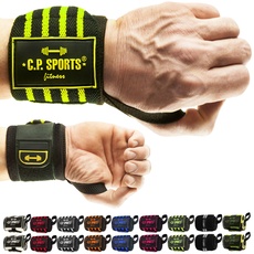 C.P. Sports Handgelenk Bandagen Fitness DAS ORIGINAL, Bänder, Bandagen Bodybuilding, Handgelenkbandage, Kraftsports, Männer, Frauen, 2 Jahre Gewährleistung