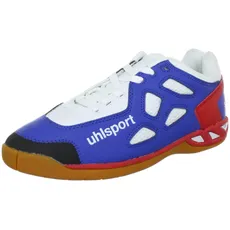 uhlsport Pantera Senior 100830601, Unisex - Erwachsene Sportschuhe - Indoor, Blau (blau/rot/Weiss 01), EU 47 (UK 12) (US 12.5)